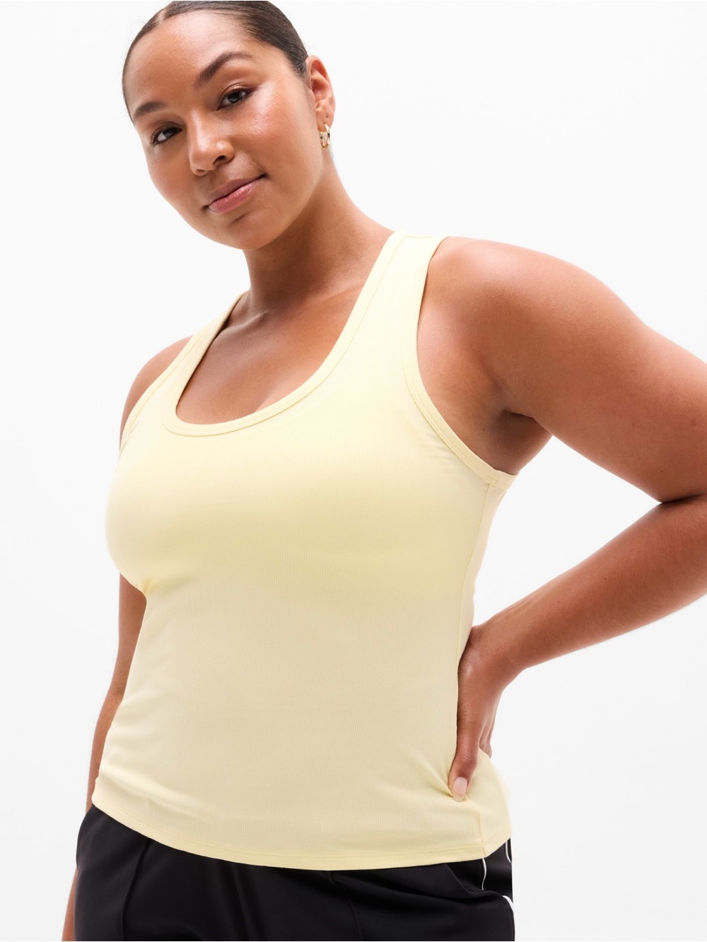 Athleta Signature Rib Scoop Tank Top Solstice
